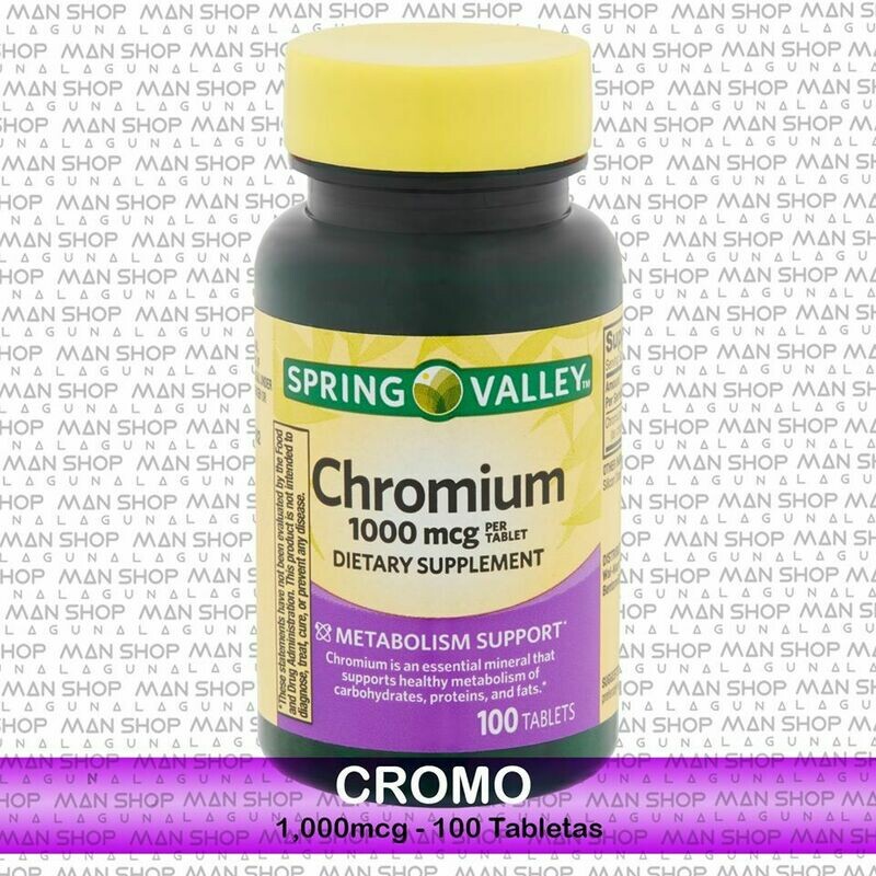 Cromo / Chromium 1,000 mcg. 100 Tabs.
