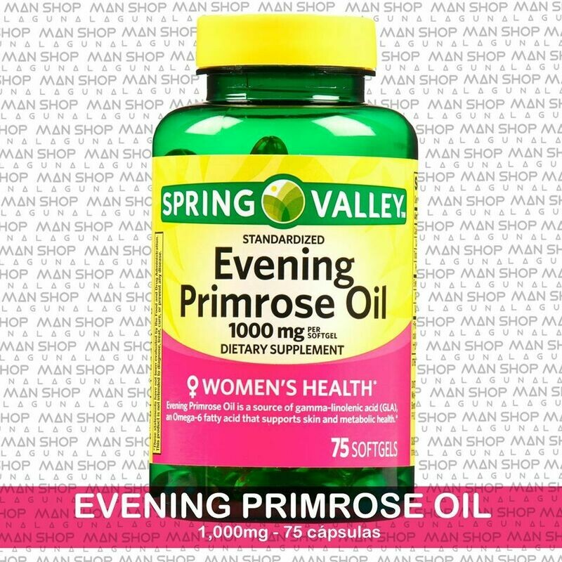 Aceite De Prímula (Onagra) / Evening Primrose Oil 1,000 mg 75 Caps.