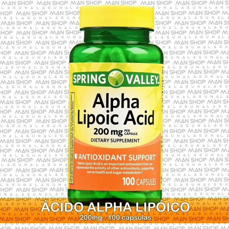 Ácido Alfa Lipóico / Alpha Lipoic Acid 200 mg. 100 Caps.