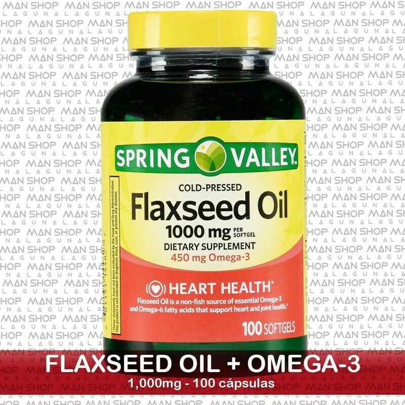 Aceite De Linaza / Flaxseed Oil 1,000 mg. 100 Caps.