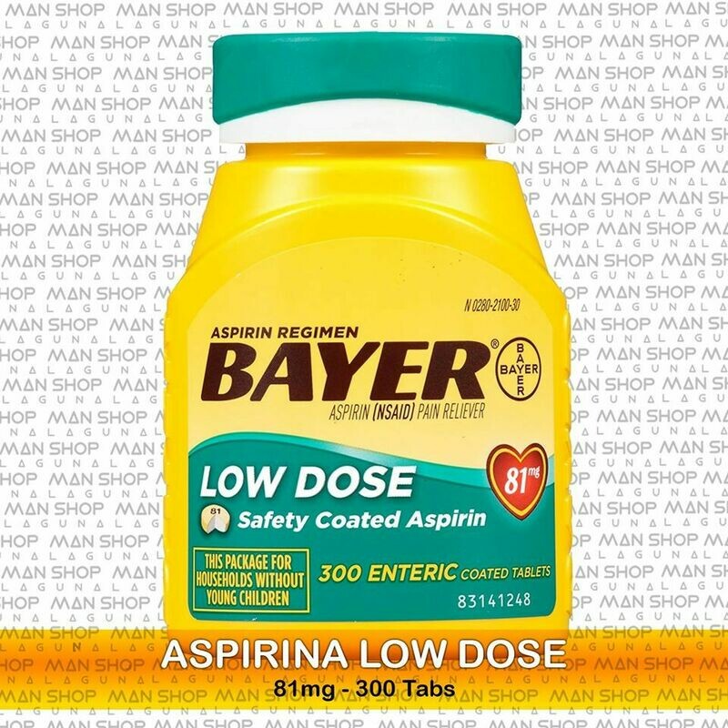Aspirina Dosis Baja Bayer / Aspirin Low Dose 81 mg. 300 Tabs.