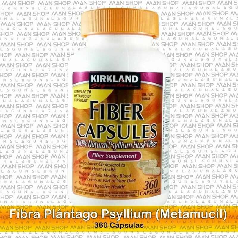Fibra Psyllium / Fiber capsules 360 Caps.
