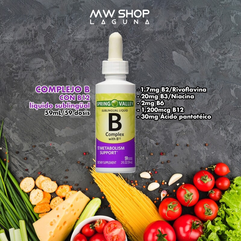 Complejo De Vitamina B Sublingual / Liquid B complex 59 ml.