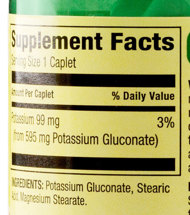 Potasio / Potassium 99 mg. 100 Tabs.