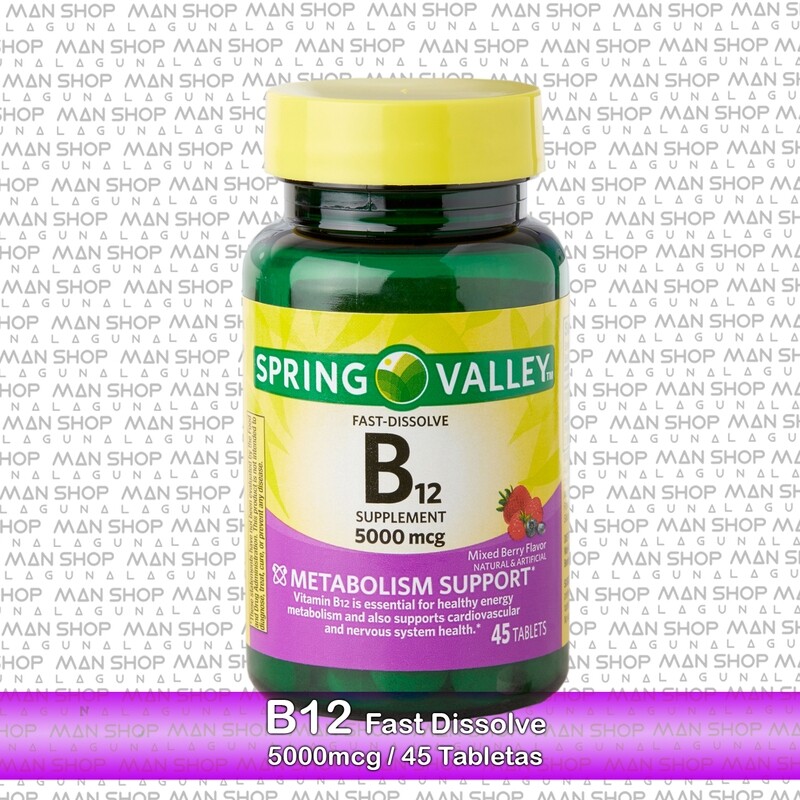 Vitamina B12 Disolución rápida / Vitamin B12 fast-dissolve 5000 mcg. 45 Tabs.