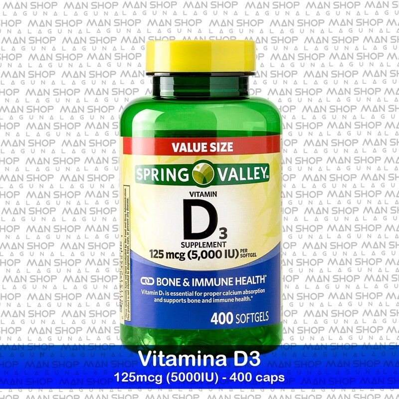 Vitamina D3 / Vitamin D3 125 mcg. (5,000 IU) 400 Caps.