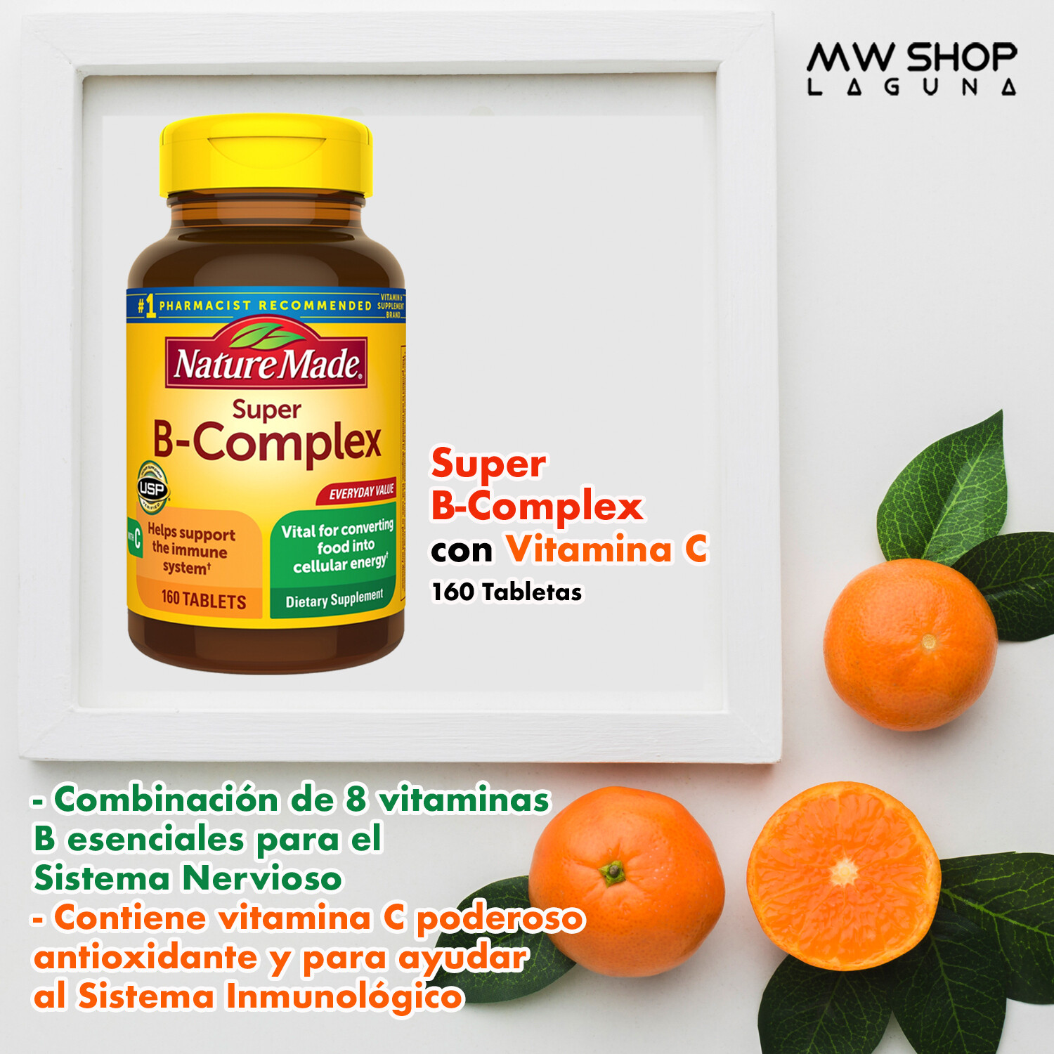 Súper Complejo B con Vitamina C / Super & Vitamin C, 160 Tabs.