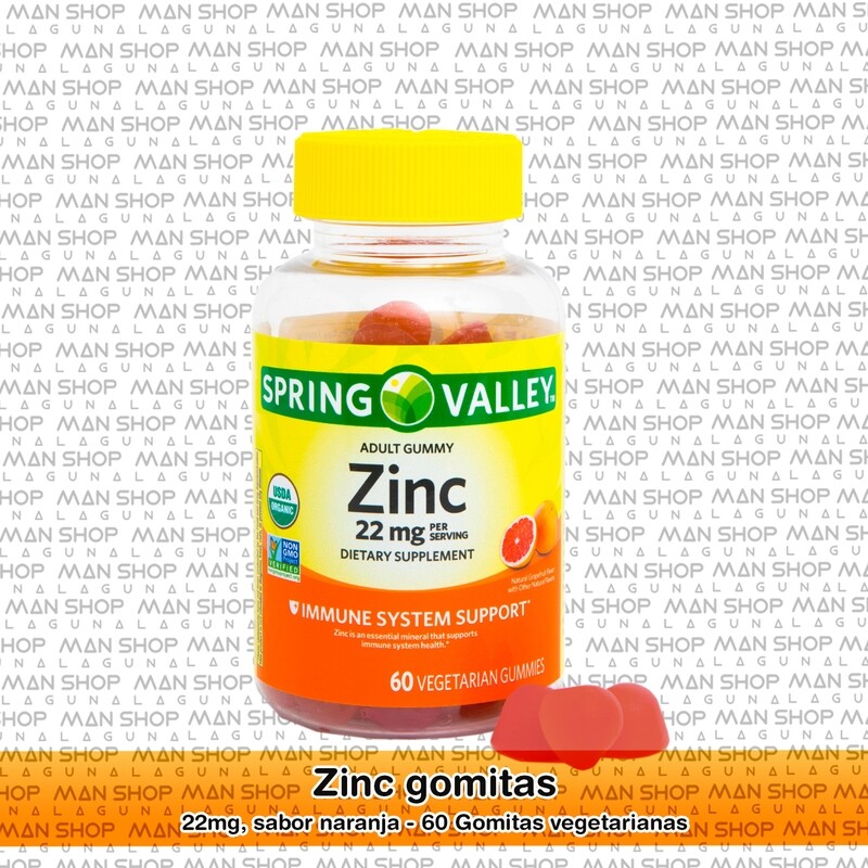 Zinc Gummies / Zinc Gomitas 22mg, 60 gomitas vegetarianas