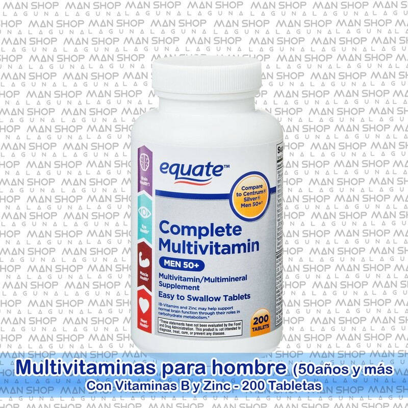 Complete Multi vitaminas 50+ para hombres / Complete Multi vitamin 50+ Men, 200tabs