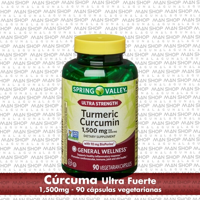 Cúrcuma Ultra Fuerte/ Turmeric Curcumin 1,500 mg. 90 Caps. Veg.
