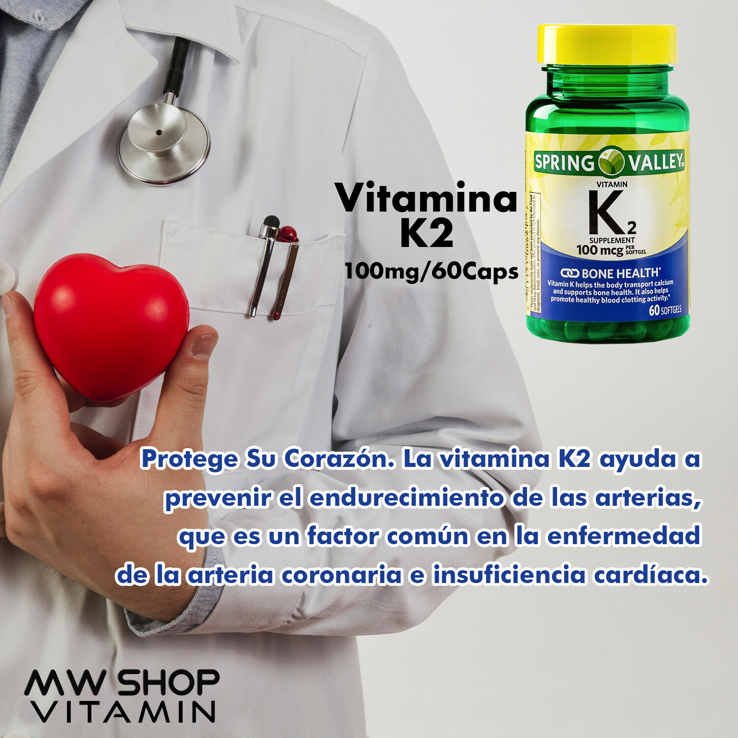 Vitamina K2 / Vitamin K2 100 mcg. 60 Caps.