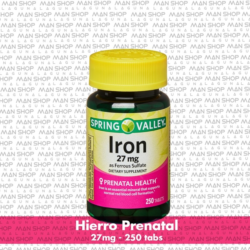 Hierro como Sulfato Ferroso Prenatal / Iron 27 mg. 250 Tabs.