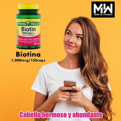 Biotina / Biotin 1,000 mcg. 150 Caps.