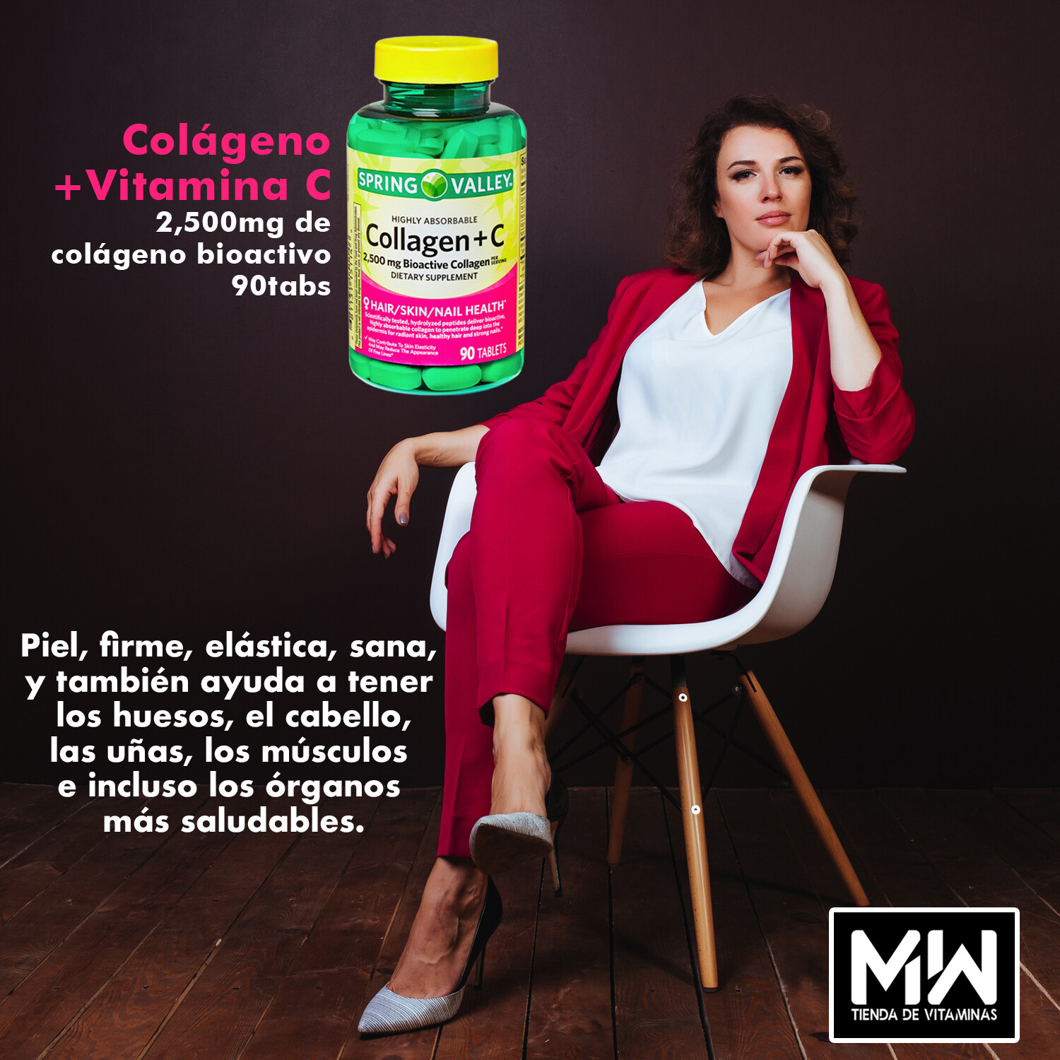 Colágeno + Vitamina C / Collagen + C, 90 tabs