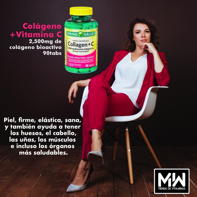 Colágeno Hidrolizado + Vitamina C / Collagen + C, 90 tabs