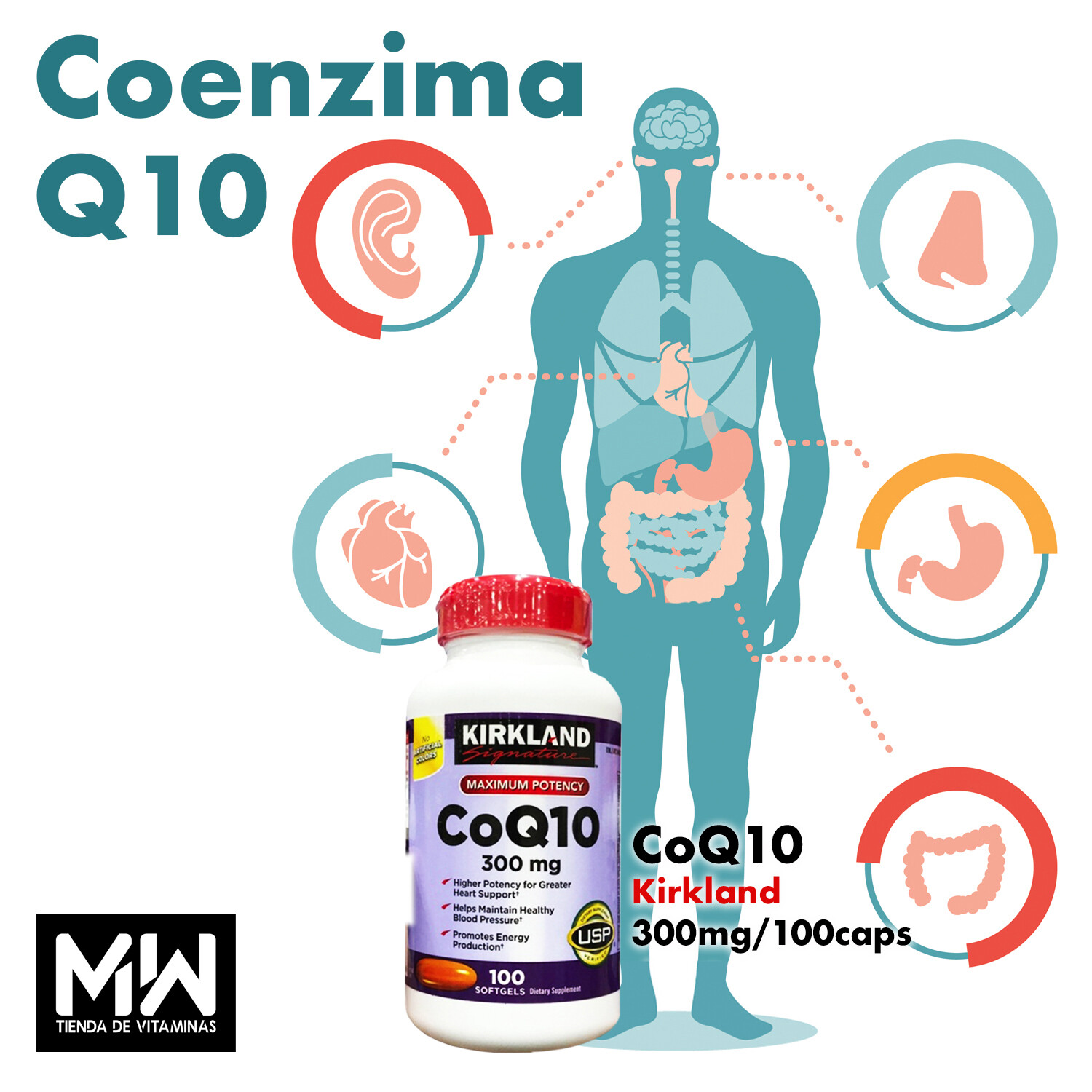 CoQ10 300 mg. 100 Caps.