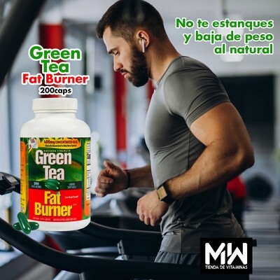Green Tea Fat Burner / Té Verde Quemador de grasa 400 mg. 200 Caps.
