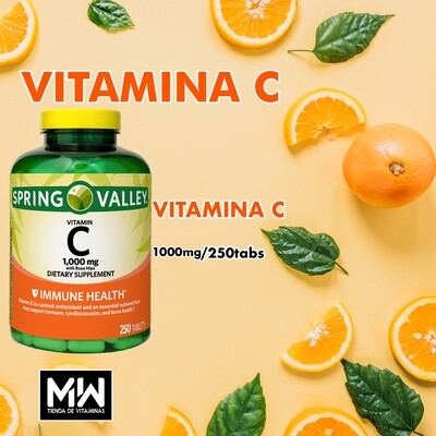 Vitamina C 1,000 mg. / Vitamin C  250 Tabletas