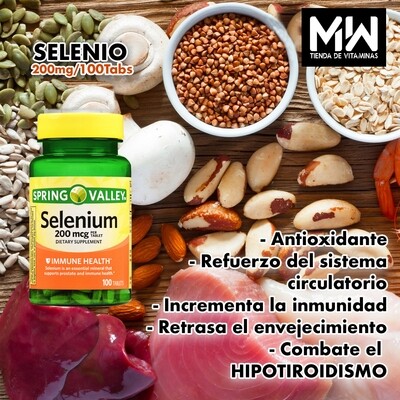 Selenio / Selenium 200 mcg. 100 Tabs.