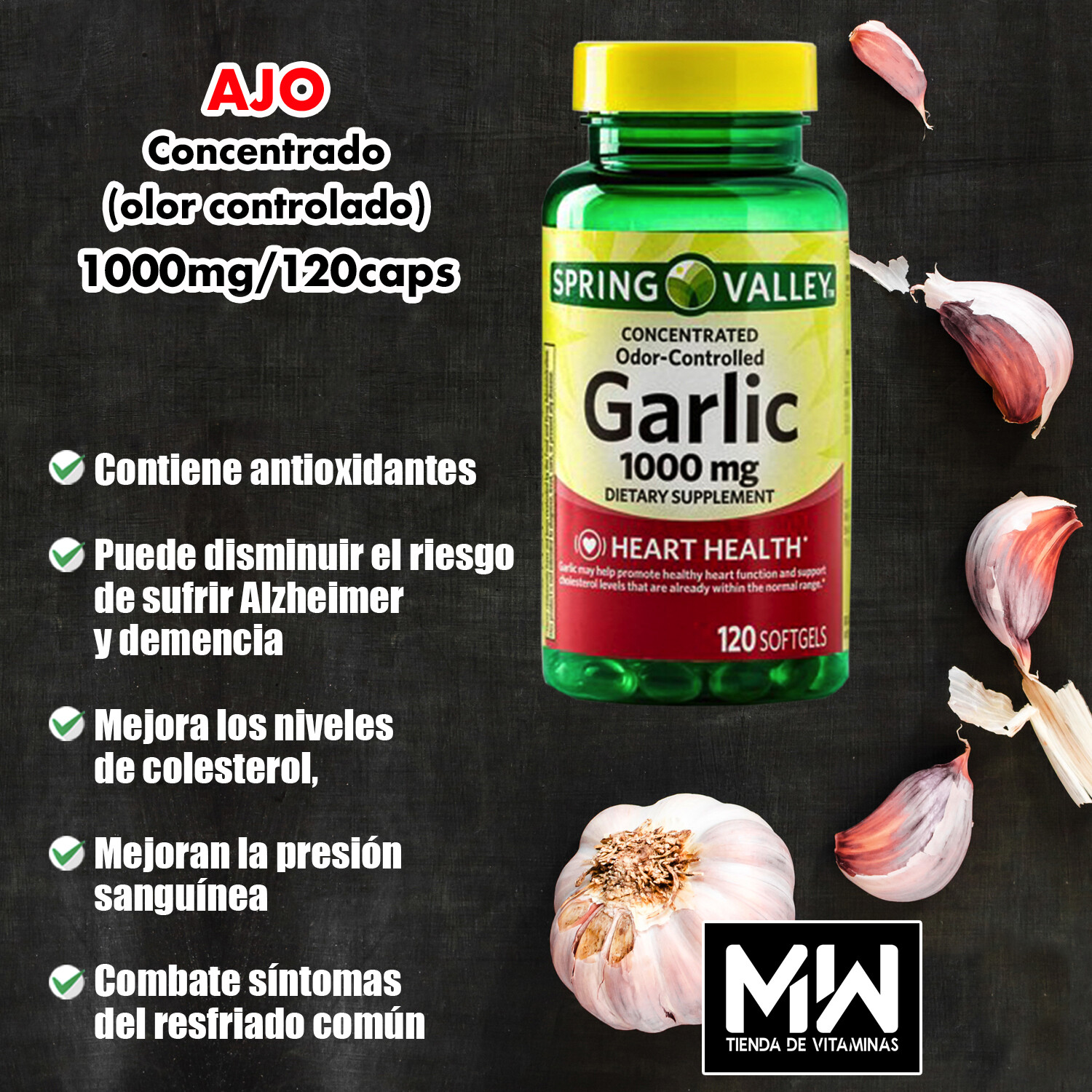 Ajo / Garlic 1,000 mg 120 Caps.