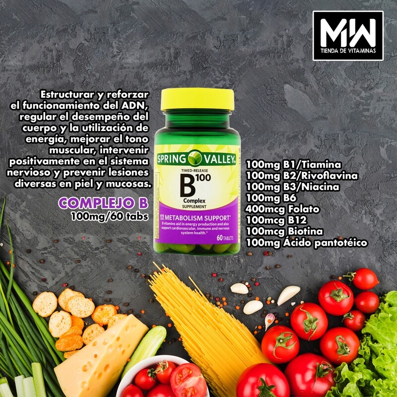 Complejo B100 / B100 Complex 60 Tabs.