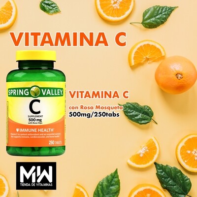 Vitamina C 500 mg. / Vitamin C  250 Tabletas