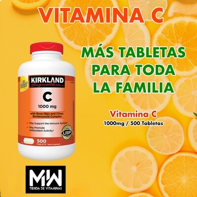 Vitamina C Bioflavonoides cítricos / Vitamin C 1,000 mg. 500 Tabs