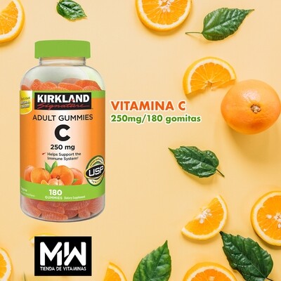 Vitamina C gomitas 180 / Vitamin C gummy 250mg, 180 piezas