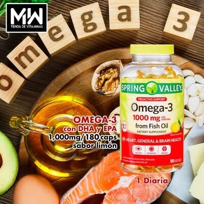 Omega-3 1,000 mg. 180 Caps.