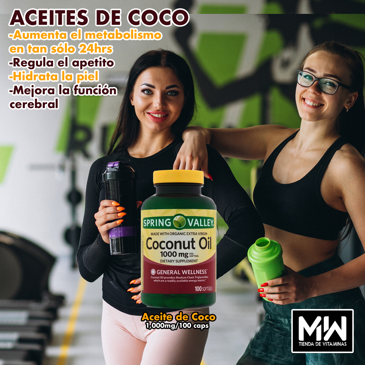 Aceite De Coco 1,000 mg. 90 Caps. / Coconut Oil