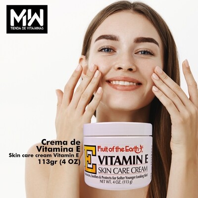 Crema De Vitamina E / Skin care cream Vitamin E 113gr (4 OZ)
