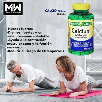 Calcio / Calcium 600 mg. 100 Tabs.