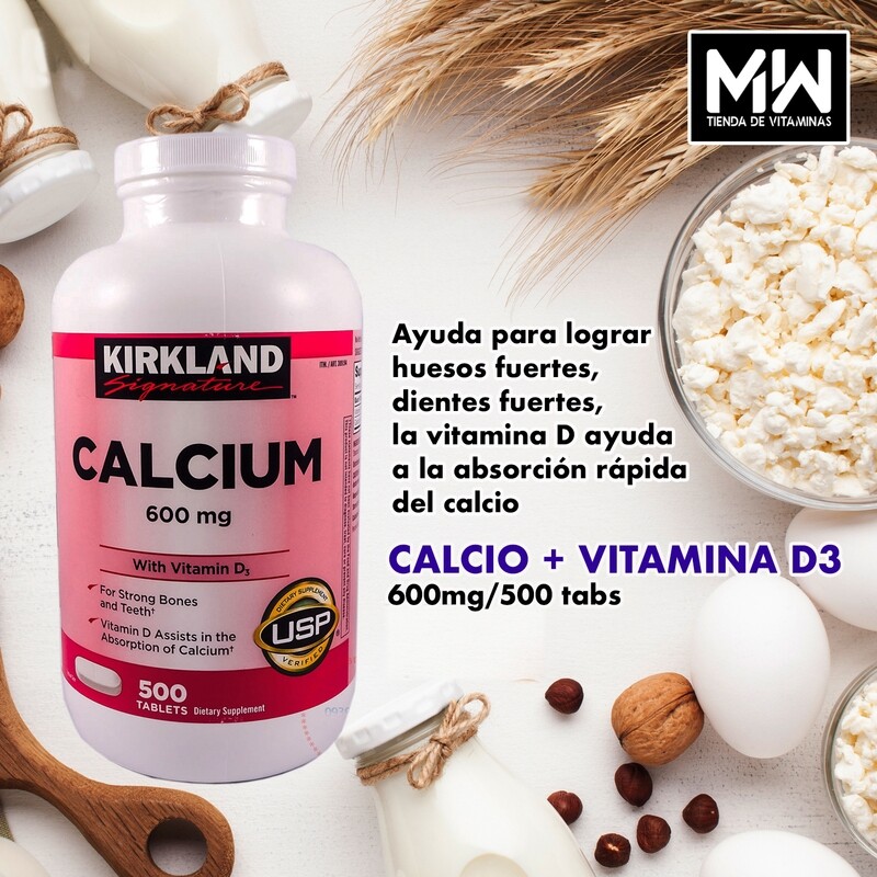 Calcio / Calcium 600 mg. + D3 500 Tabs.