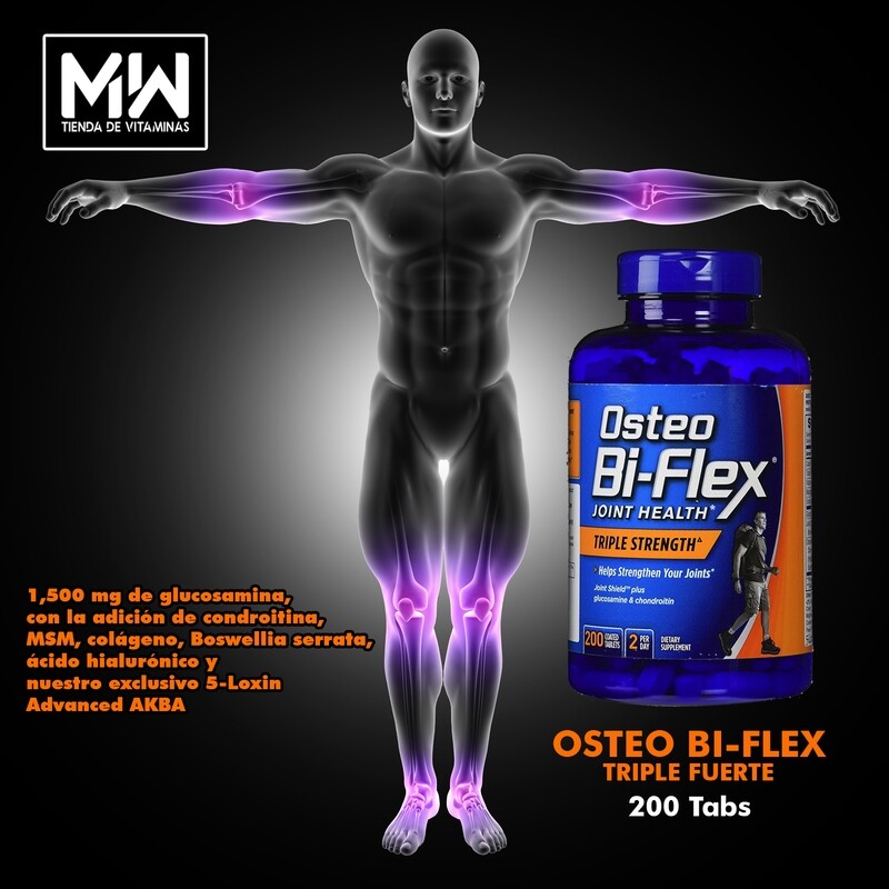 Osteo Bi - Flex - Articulaciones - Triple fuerte, 200tabs Glucosamine