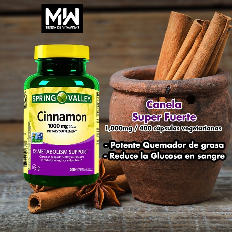 Canela  / Cinnamon 1000 mg. 400 Caps.