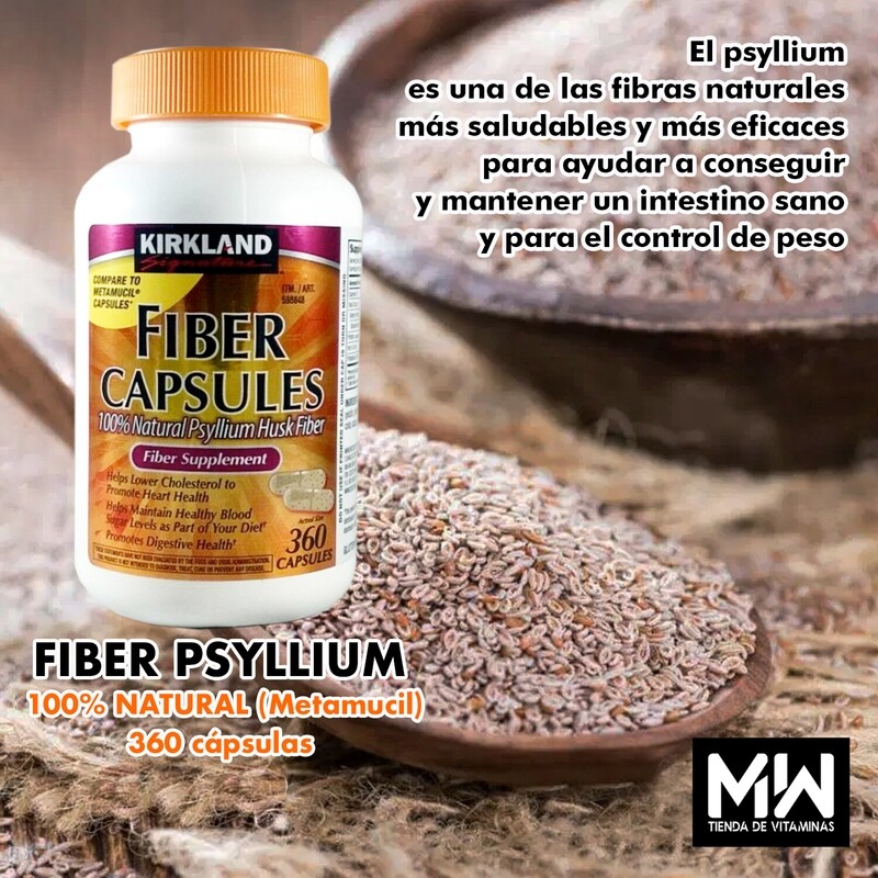 Fibra Psyllium / Fiber capsules 360 Caps.
