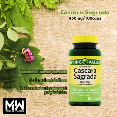 Cascara Sagrada 450 mg. 100 Caps.