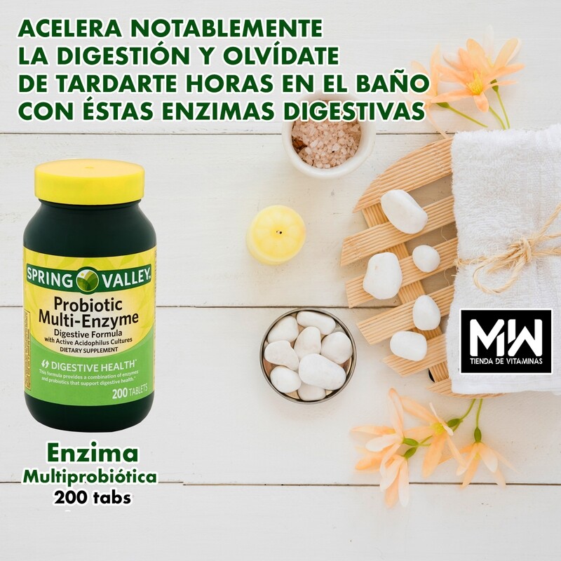 Probiótico Multi Enzima / Probiotic Multi Enzyme 200 Tabs.