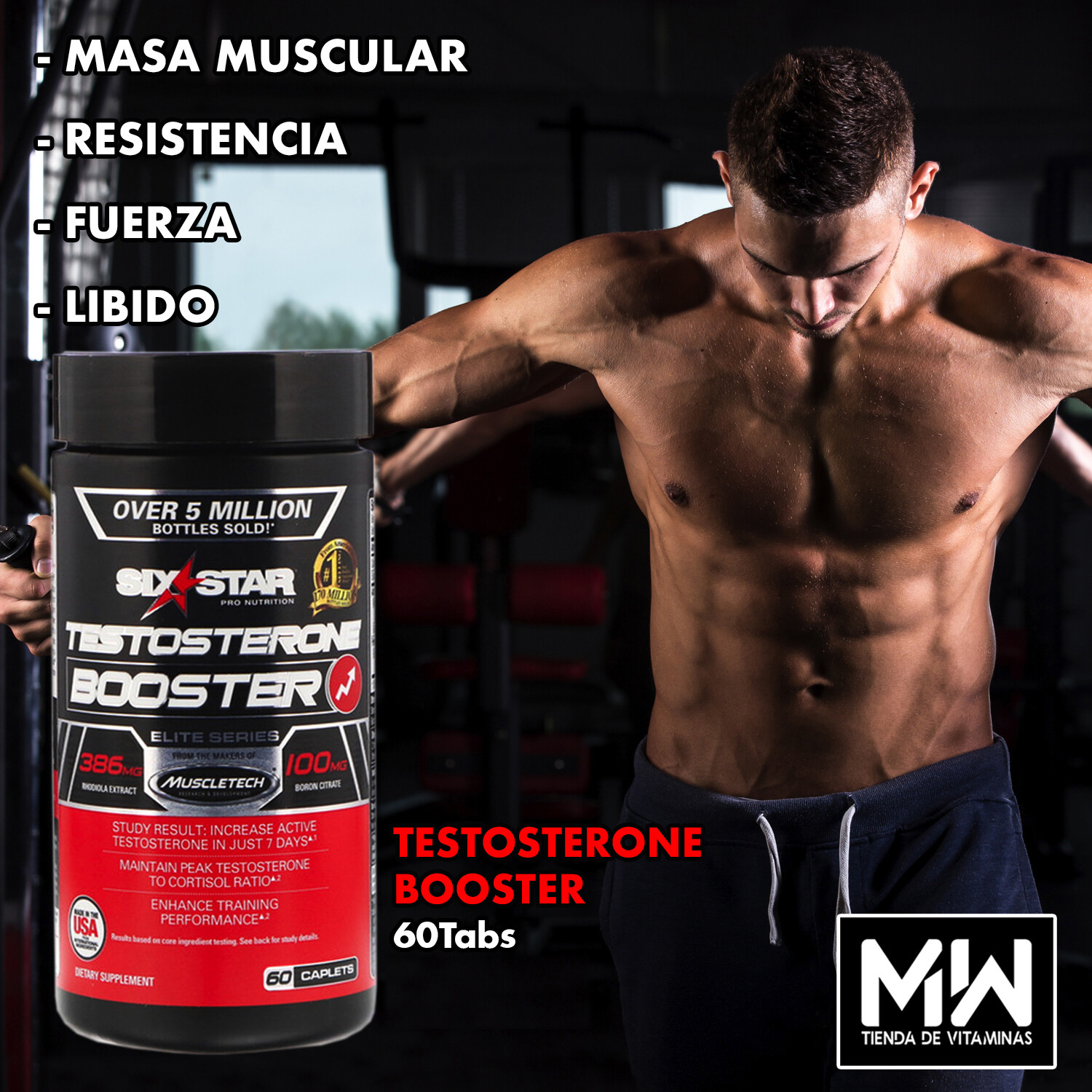 Potenciador De Testosterona / Testosterone Booster 60 Tabs.