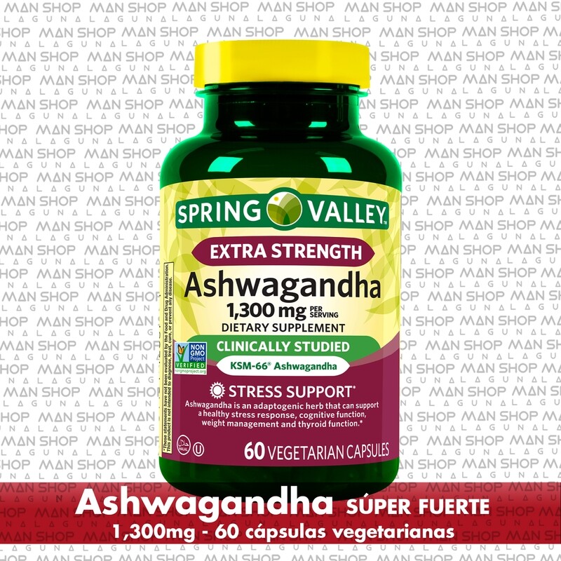 Ashwagandha KSM-66, 1,300mg, 60 Caps. Veg.