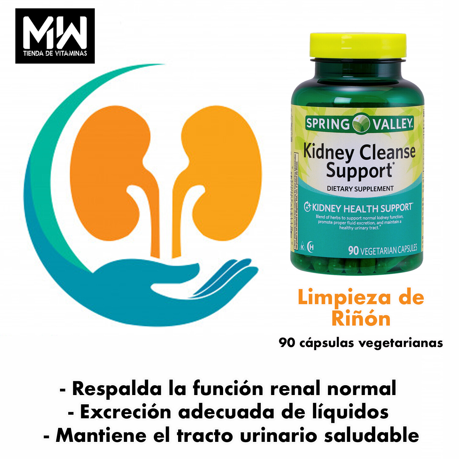 Detox y Limpieza de Riñón / Detox Kidney Cleanse, Herbal, 90 cápsulas vegetarianas