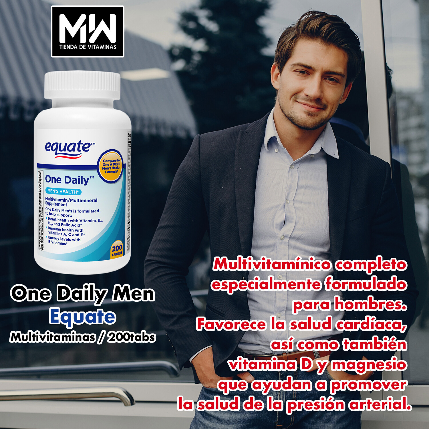 One Daily Men/ Hombre Multi-vitaminas, 200tabs