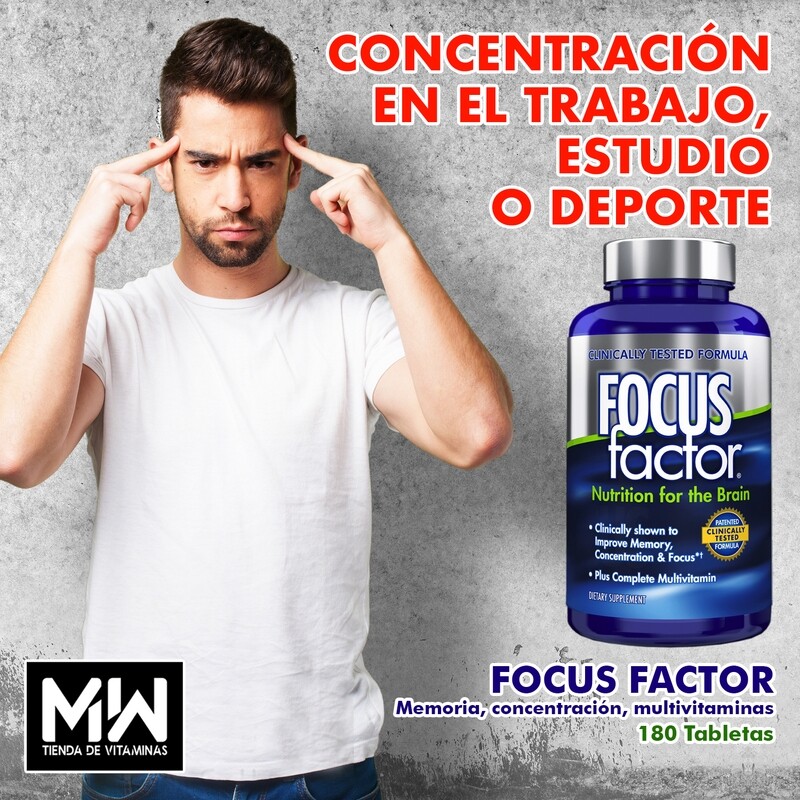Focus Factor / Memoria, Concentración + Multi vitaminas 180 Tabletas