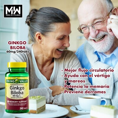 Ginkgo Biloba 60 mg. 240 Tabs