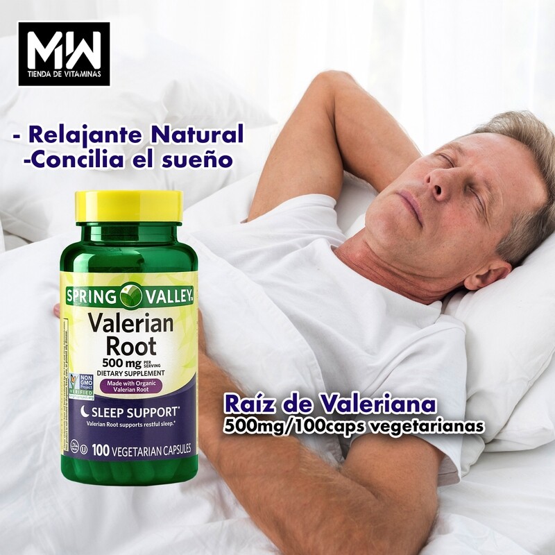 Raíz De Valeriana / Valerian Root 500 mg. 100 Caps.