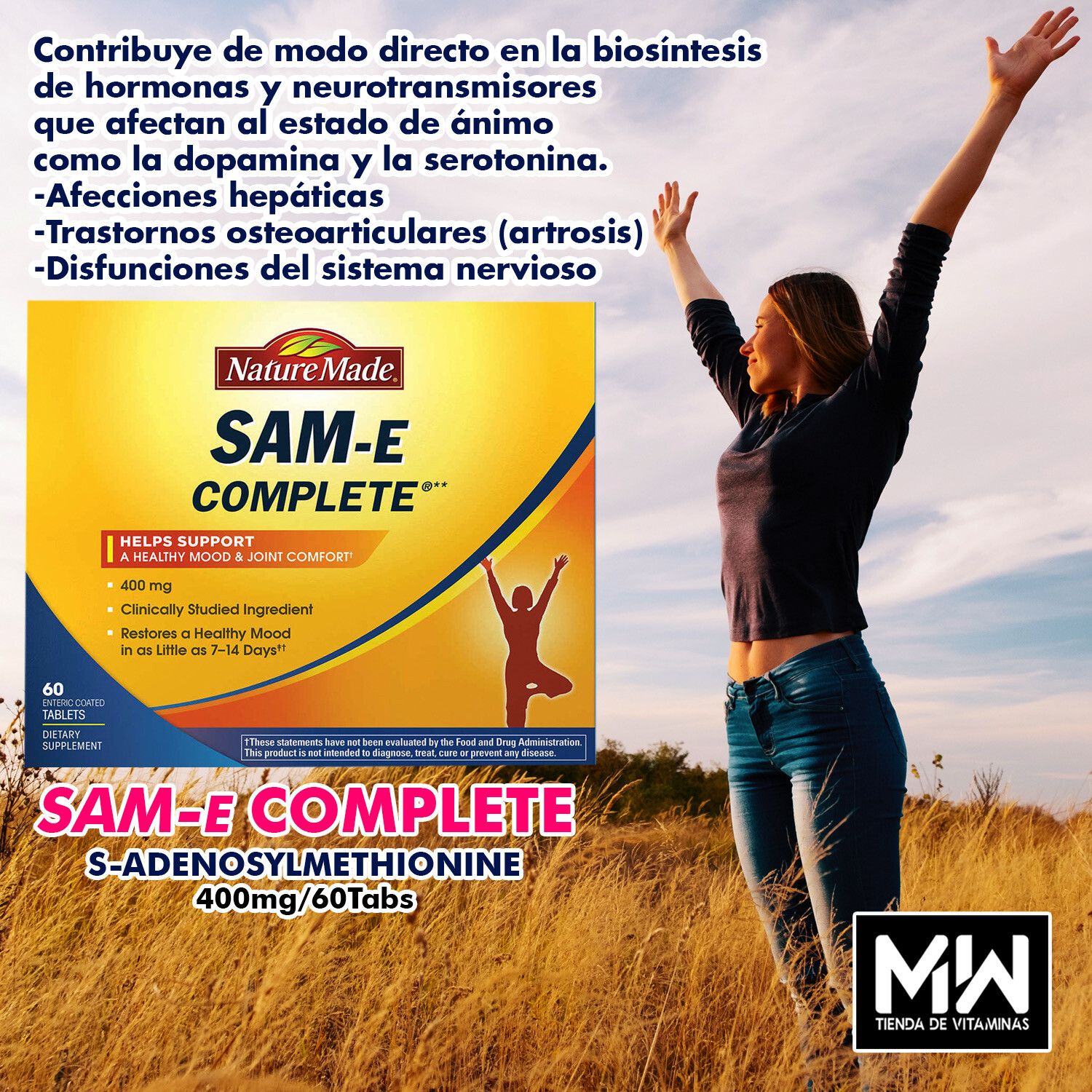 SAM-E Complete, 400mg, 60tabs