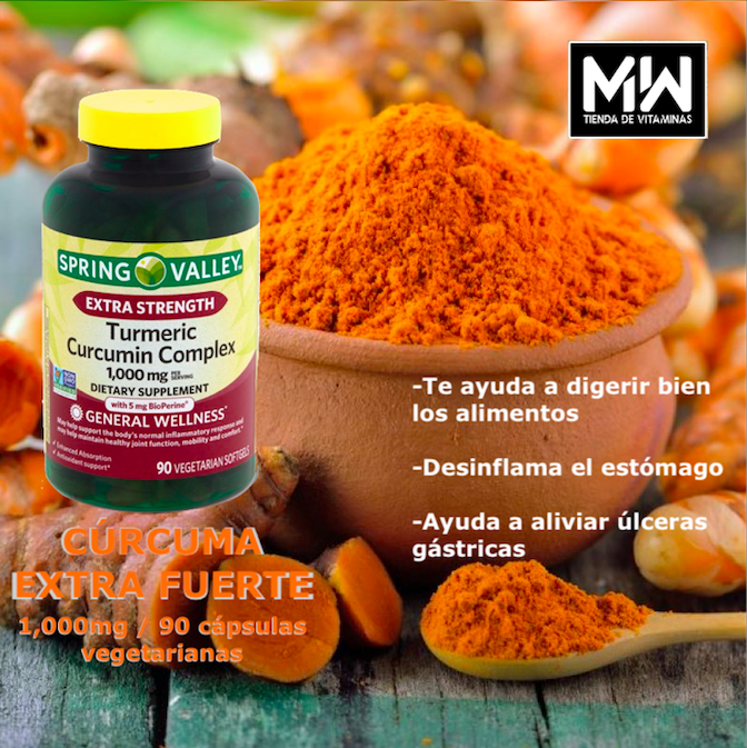 Cúrcuma con Pimienta Negra / Turmeric Curcumin with Black Pepper 1,000mg 90 caps