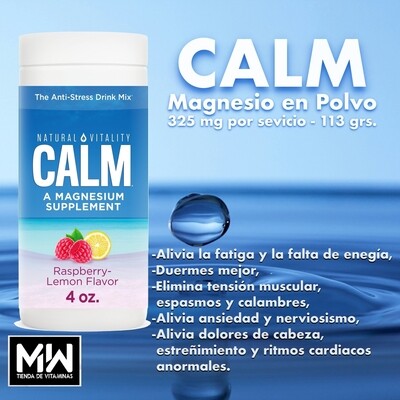 CALM magnesio 325mg (113gr. 28 servicios.)