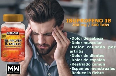 Ibuprofeno IB, 200 mg 500 Tabs