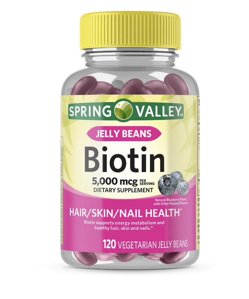 Biotina / Biotin 5,000 mcg 120 grageas de jalea.